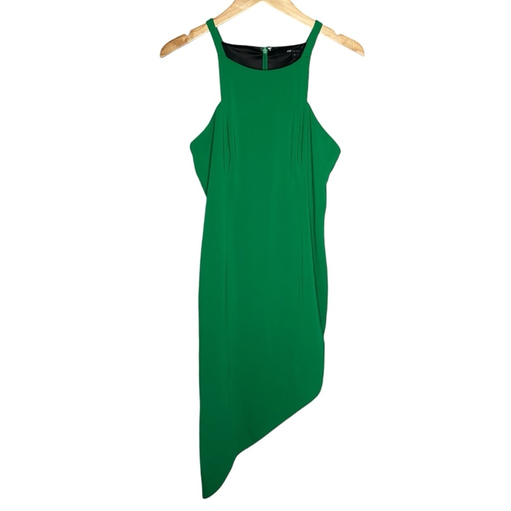 Jay Godfrey Benoit Dress Lime Kelly green women’s size 6 asymmetrical hem